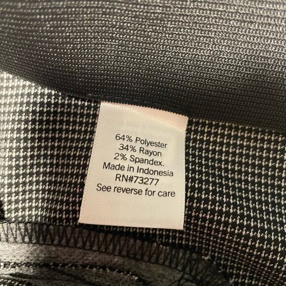 Nine West Women's High Rise Side Zip Skinny Ankle Gingham Pants Size 14 NWT - Picture 5 of 6